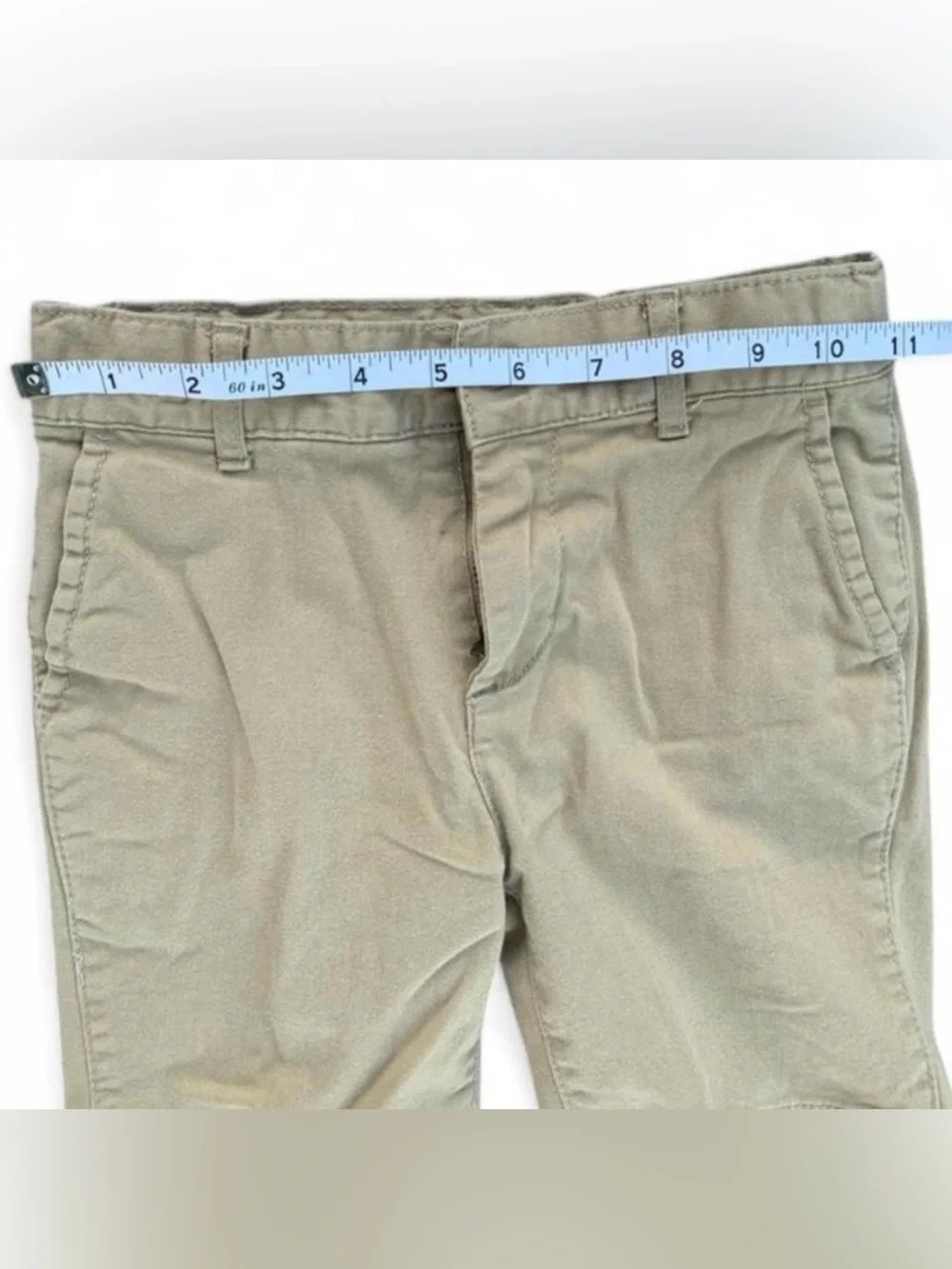 Tan Khaki Uniform Shorts with Adjustable Straps